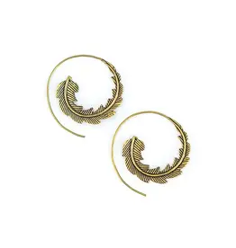 India Phoenix Earrings - Brass, India