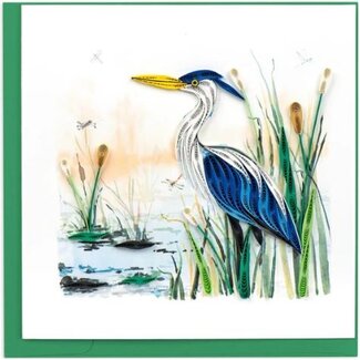 Vietnam Quilled Card -  Great Blue Heron
