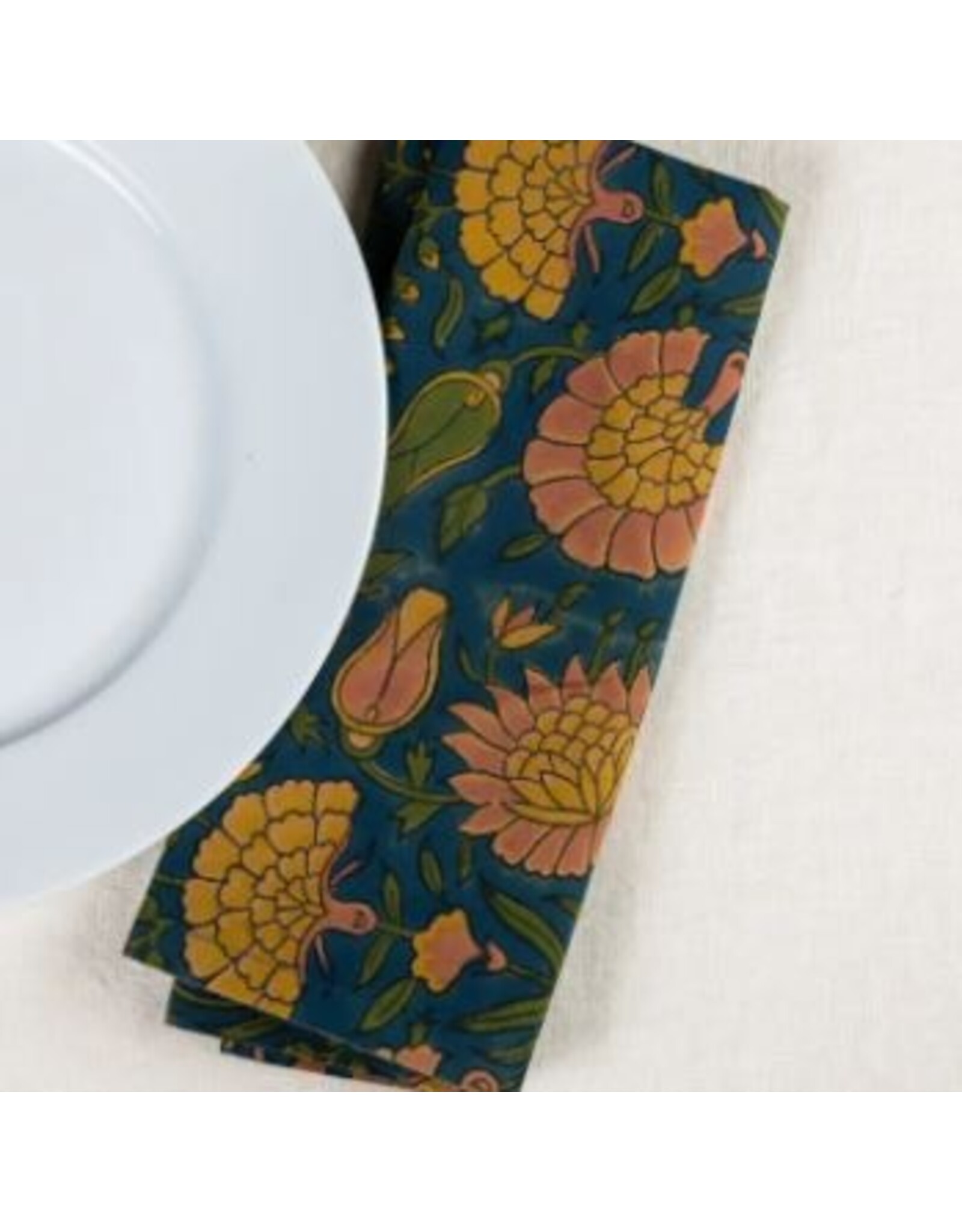 India Aanand Floral Cotton Napkin, India
