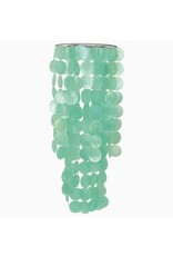 Indonesia Capiz Chandelier - Turquoise