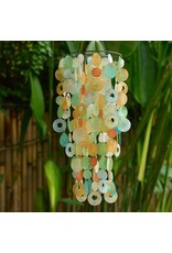 Indonesia Capiz Chandelier - Tropical Flowers