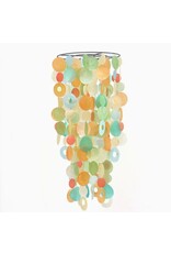 Indonesia Capiz Chandelier - Tropical Flowers