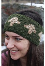 Nepal Fleece Lined Knit Wool Mushroom Headband