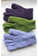 Nepal Fleece Lined Knit Wool Gloves - Solid