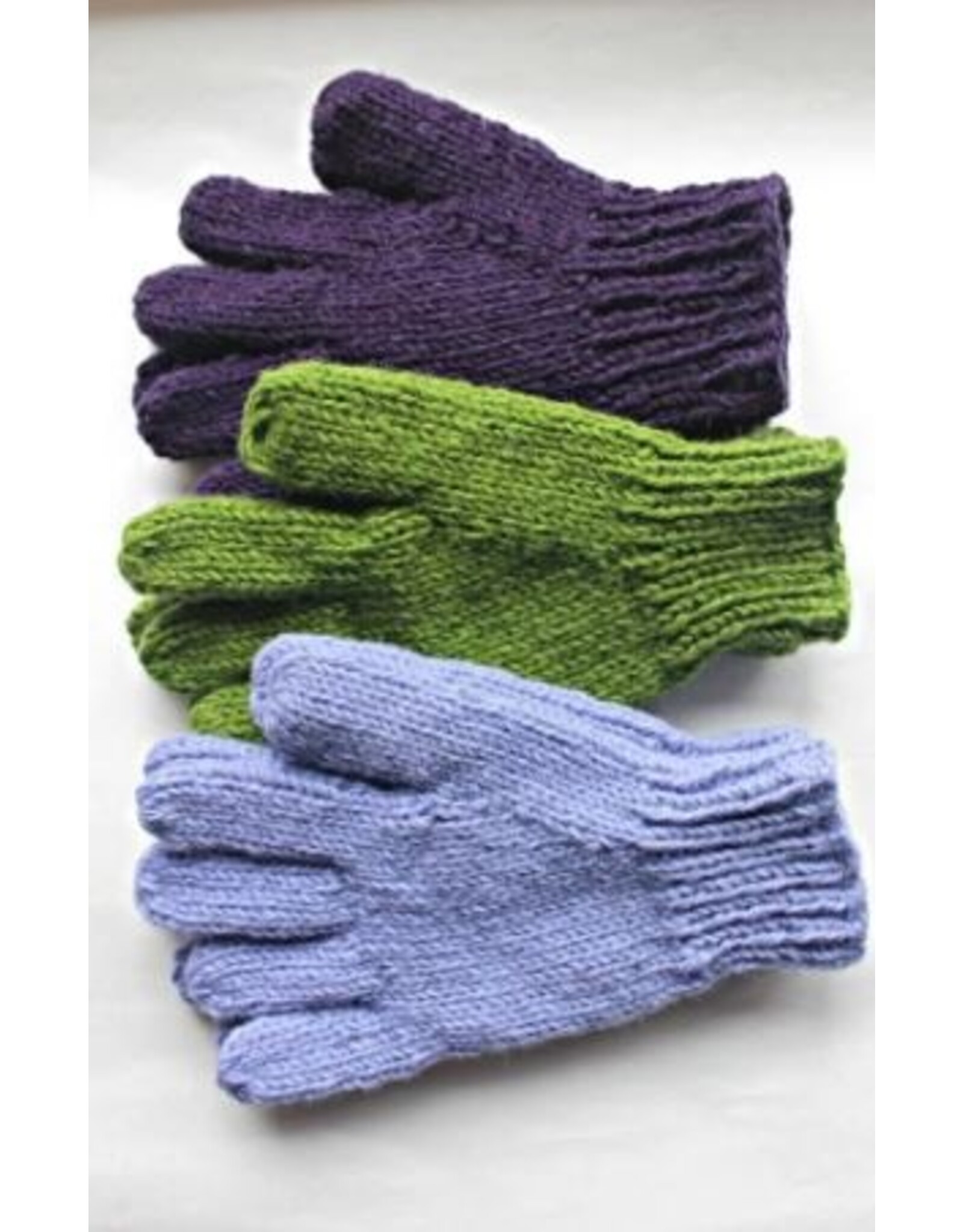 Nepal Fleece Lined Knit Wool Gloves - Solid