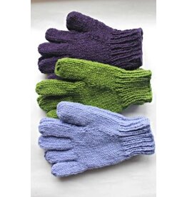 Nepal Fleece Lined Knit Wool Gloves - Solid