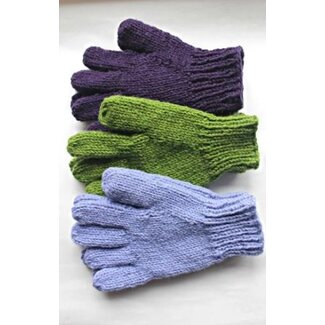 Nepal Fleece Lined Knit Wool Gloves - Solid Nepal Fleece Lined Knit Wool Gloves - Solid