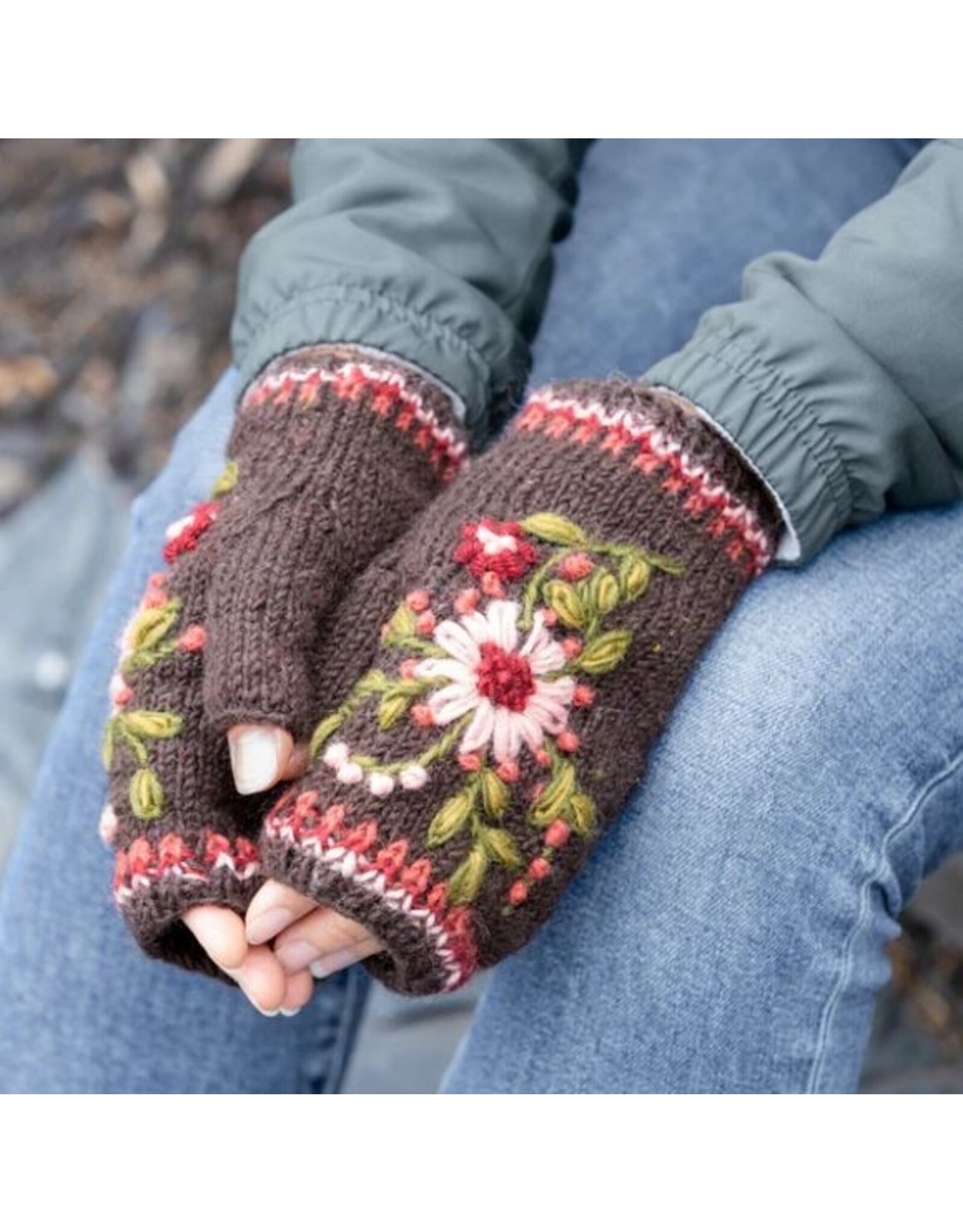 Nepal Olivia Knit Handwarmers, Nepal