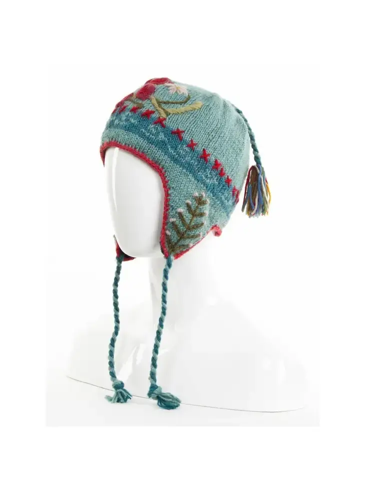 LoudElephant Handcrafted Wool Felt Hat from Nepal - Pink Octopus
