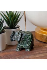 India Elephant Soapstone Incense Holder