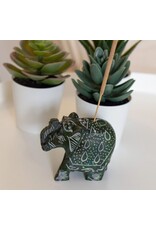 India Elephant Soapstone Incense Holder