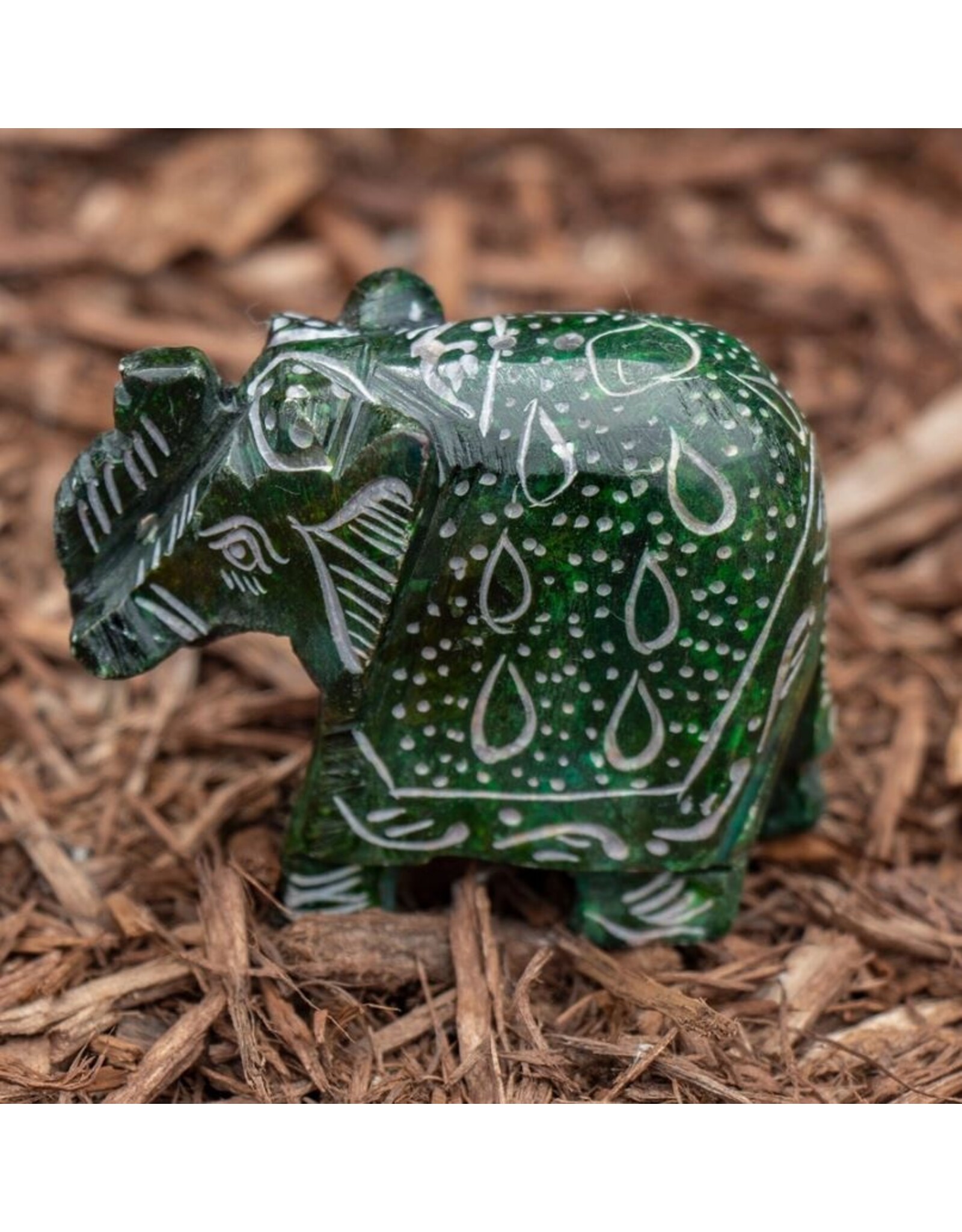 India Elephant Soapstone Incense Holder