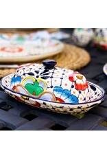 Mexico Encantada Butter Dish - Dots & Flowers