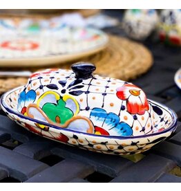 Mexico Encantada Butter Dish - Dots & Flowers