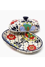 Mexico Encantada Butter Dish - Dots & Flowers