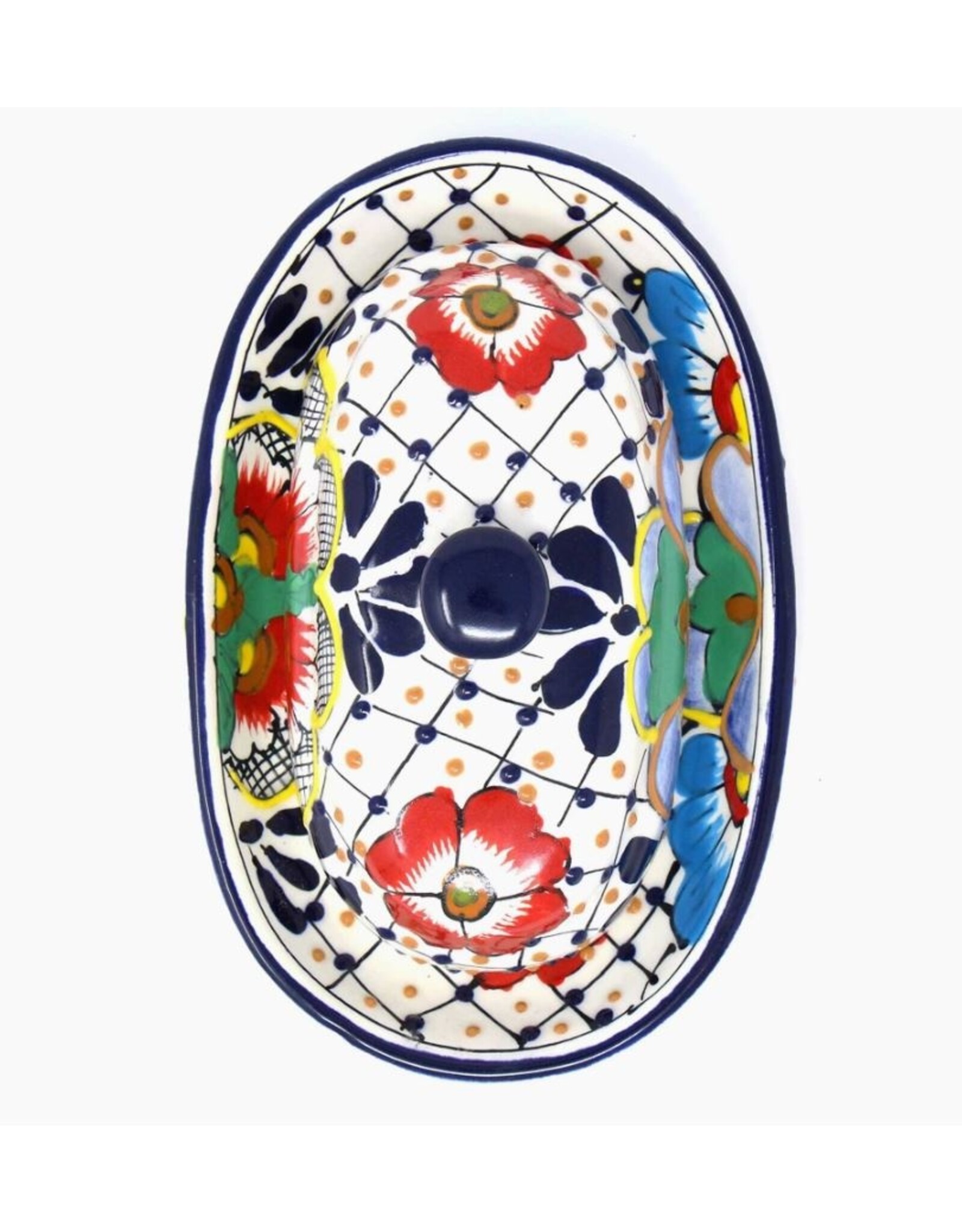 Mexico Encantada Butter Dish - Dots & Flowers