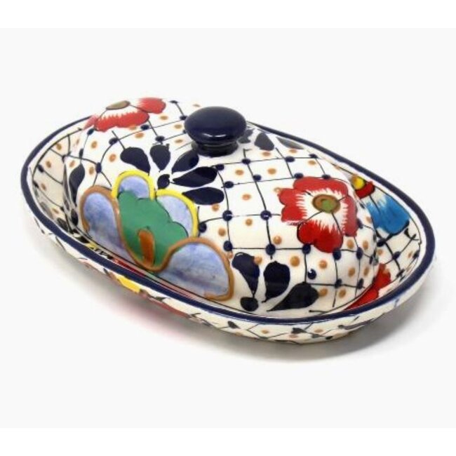 Encantada Butter Dish - Dots & Flowers