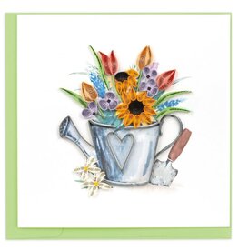 Vietnam Quilled Garden Watering Can Card