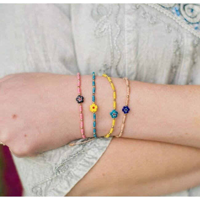 Flower Power String Bracelet