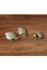 India Brass & Mother of Pearl Turtle Box, India