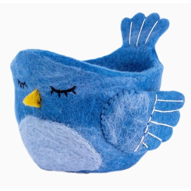 Bluebird Felt Pot