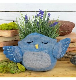Nepal Bluebird Felt Pot