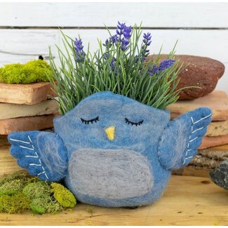 Nepal Felt Pot - Bluebird