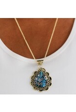 India Anya Brass Teardrop Pendant Necklace, India