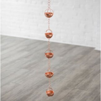 India Prava Copper Coloured Rain Chain