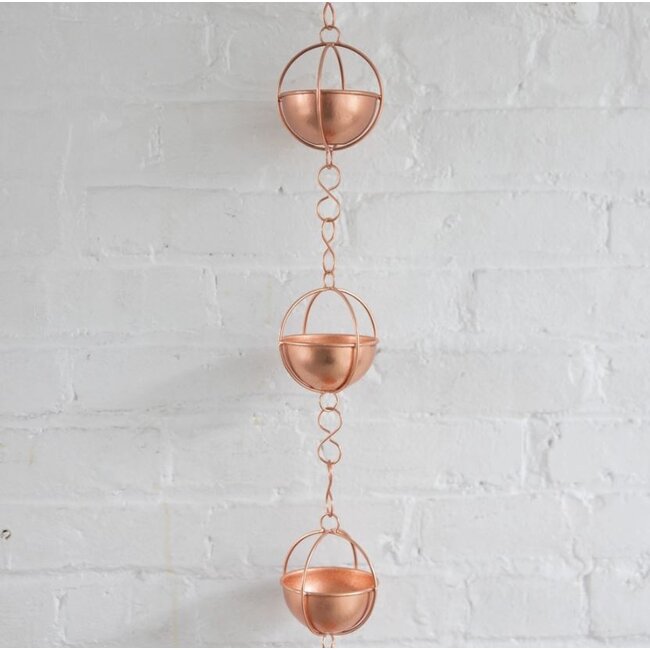 Prava Copper Coloured Rain Chain
