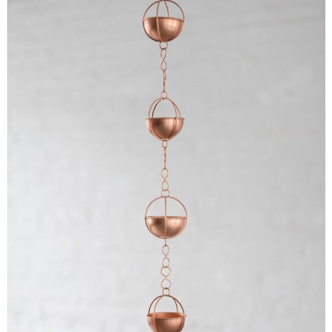 Prava Copper Coloured Rain Chain