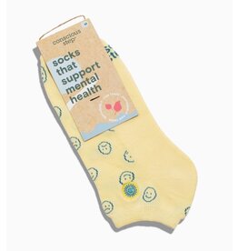 India Ankle Socks that Support Mental Health - Smiley Faces