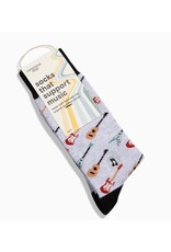 India Crew Socks that Support Music - Guitars