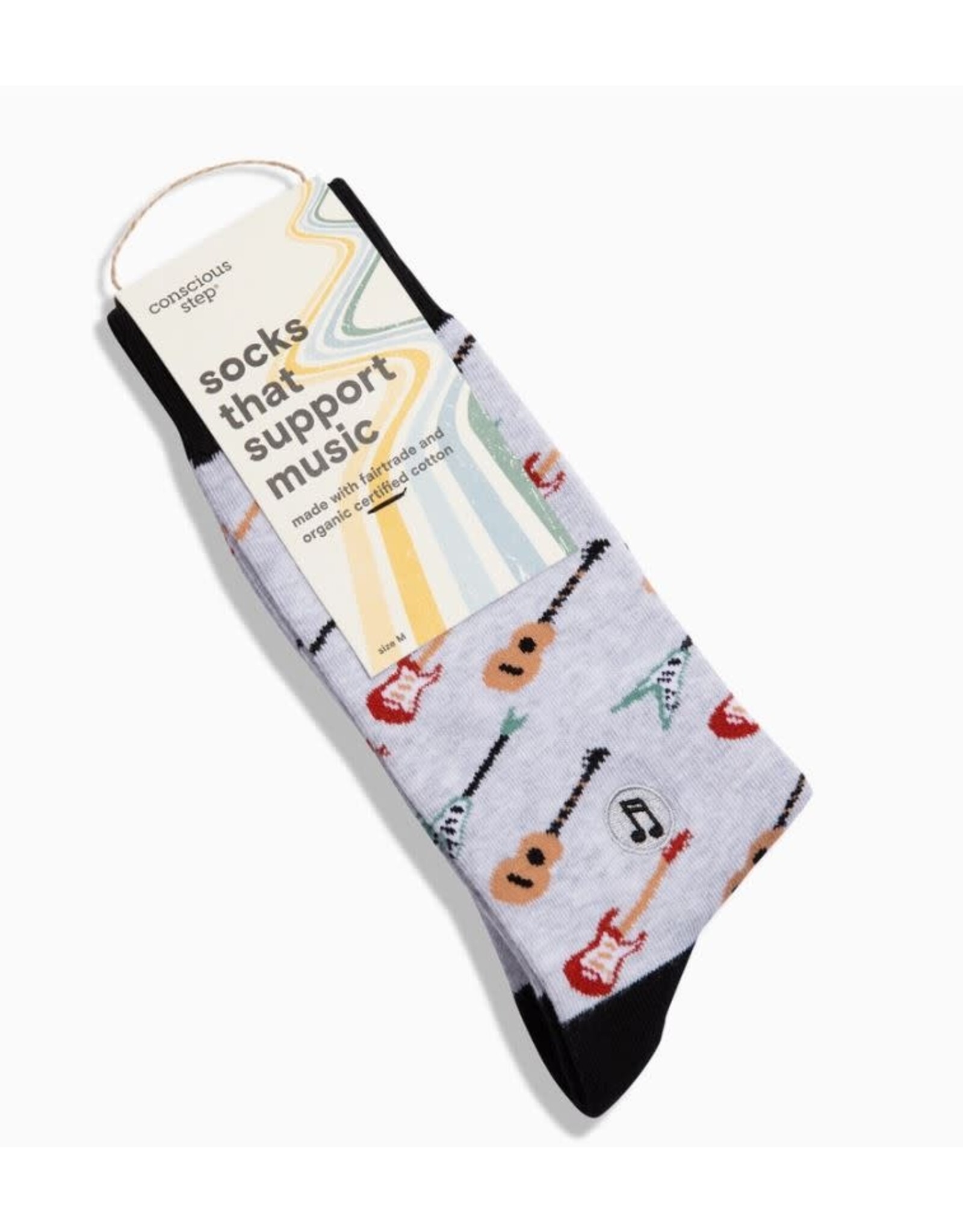 India Crew Socks that Support Music - Guitars