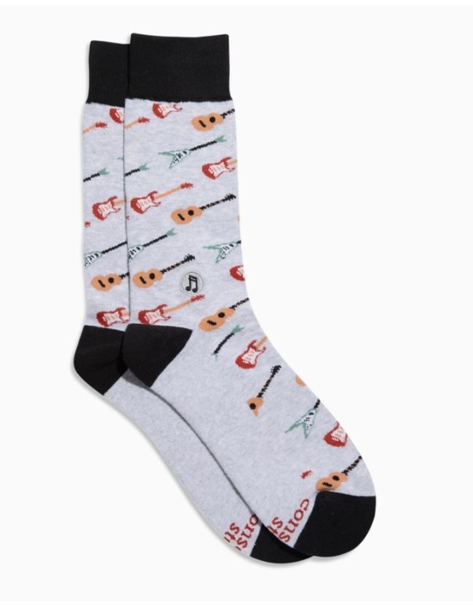 India Crew Socks that Support Music - Guitars