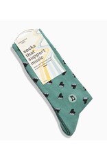 India Crew Socks that Support Music - Pianos