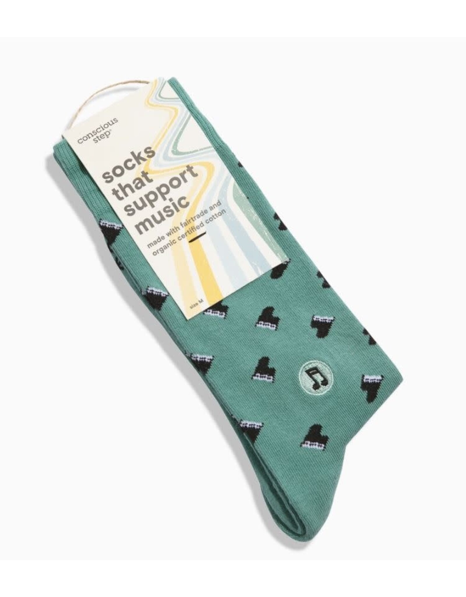 India Crew Socks that Support Music - Pianos