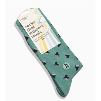 India Conscious Step Crew Socks that Support Music - Pianos
