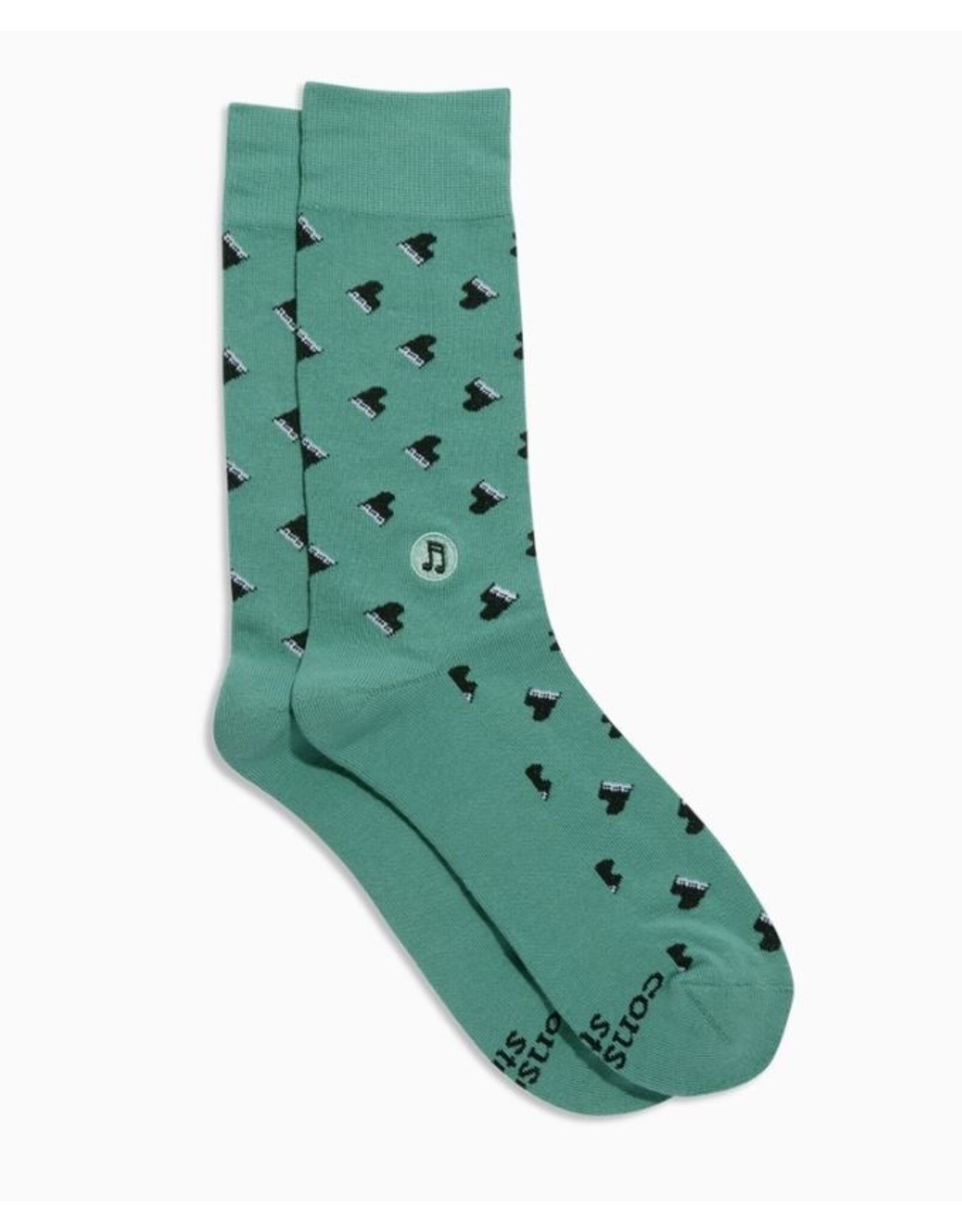 India Crew Socks that Support Music - Pianos
