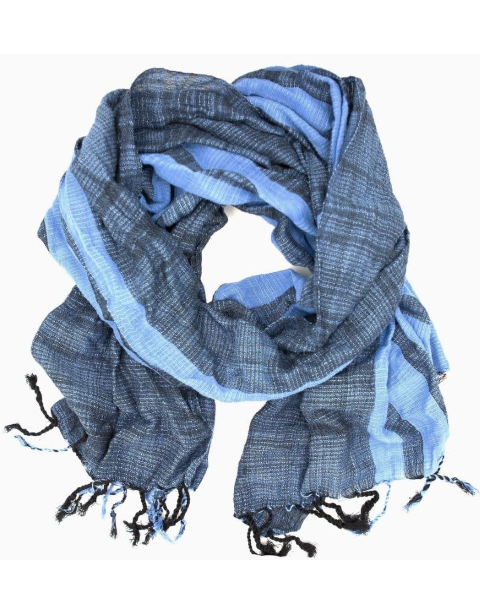 Vietnam Stormy Seas Woven Cotton Scarf, Vietnam