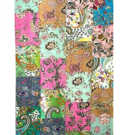 India CLEARANCE Cotton Patchwork Kantha Throw, India X Large 90x108