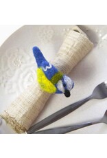 Nepal Blue Bird Felt Napkin Ring, Nepal