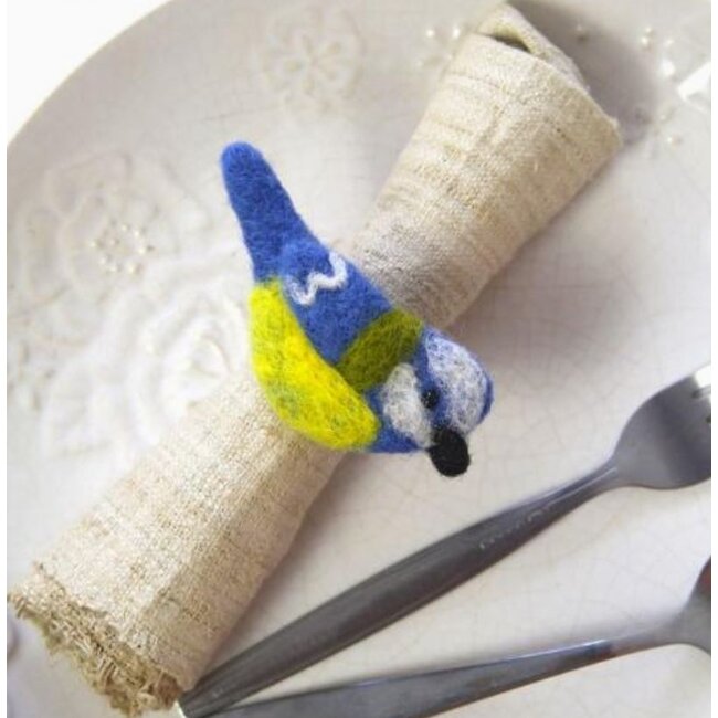 CLEARANCE Blue Bird Felt Napkin Ring