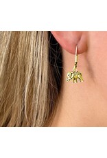 India Elephant Dangle Earrings - Brass, India