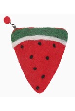 Nepal Watermelon Felt Coin Purse, Nepal