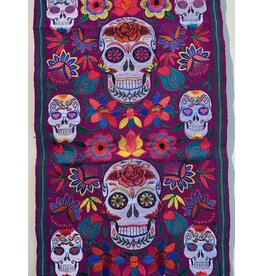 Guatemala Sugar Skull Table Runner (17x50), Guatemala