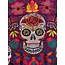Table Runner - Embroidered Sugar Skull 17" x 50"