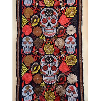 Guatemala Sugar Skull Table Runner (17x102)