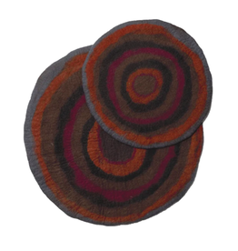 Nepal CLEARANCE Agate Wool Cat Mat - Red, Nepal