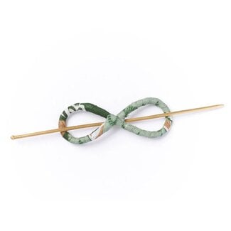 India Infinity Symbol Upcycled Sari Hair Pin